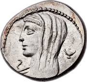 Denarius Cassia: Lucius Cassius Longinus; LONGIN•III•V obverse image