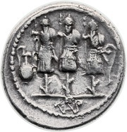 Denarius Cornelia: Faustus Cornelius Sulla; S•C / monogram, Rome, 56 BC reverse image