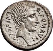 Denarius Pompeia: Quintus Pompeius Rufus; SVLLA•COS / Q•POM•RVFI RVFVS•COS, Rome, 54 BC reverse image