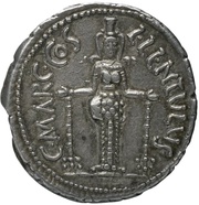 Denarius C. Claudius Marcellus / L. Cornelius Lentulus Crus; L•LENTVLVS C•MARC•COS, Rome, 49 BC reverse image