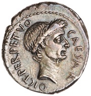 Denarius - Julius Caesar CAESAR DICT•PERPETVO / L•BVCA obverse image
