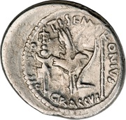 Denarius - Julius Caesar S•C / TI•SEMPRONIVS GRACCVS Q•DESIG, Rome, 40 BC reverse image