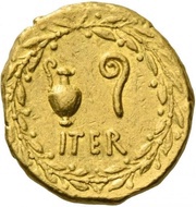 Aureus - Julius Caesar CAESAR DICT / ITER reverse image
