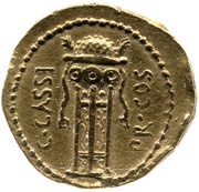 Aureus - Cassius LIBERTAS M·AQVINVS·LEG / C·CASSI PR·COS, Rome, 43 BC - 42 BC reverse image
