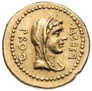 Aureus - Brutus L·SESTI·PRO·Q / Q·CAEPIO·BRVTVS·PRO·COS obverse image