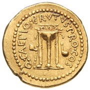 Aureus - Brutus L·SESTI·PRO·Q / Q·CAEPIO·BRVTVS·PRO·COS, Rome, 43 BC - 42 BC reverse image