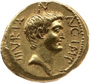 Aureus - Mark Antony ANT•AVG•IMP•III•V•R•P•C / PIETAS•COS obverse image