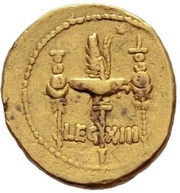 Aureus - Mark Antony ANT·AVG III·VIR·R·P·C / LEG XIII, Rome, 32 BC - 31 BC reverse image