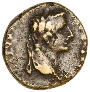 Semis - Tiberius ROM ET AVG; altar of Gauls obverse image