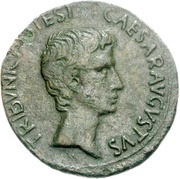 As - Augustus and Numa Pompilius CN PISO CN F IIIVIR A A A F F obverse image