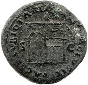 As - Nero PACE P R VBIQ PARTA IANVM CLVSIT S C, Rome, 62-68 reverse image