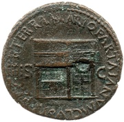 As - Nero PACE P R TERRA MARIQ PARTA IANVM CLVSIT S C, Rome, 62-68 reverse image