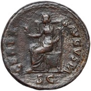 As - Galba CERES AVGVSTA S C; Ceres, Rome, 68-69 reverse image