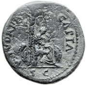 As - Vespasian IVDAEA CAPTA S C; Judaea, Rome, 71 reverse image