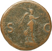 As - Vespasian S C; Victory, Rome, 71 reverse image