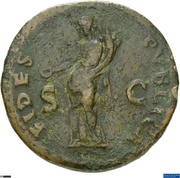 As - Vespasian FIDES PVBLICA S C; Fides, Rome, 71 reverse image