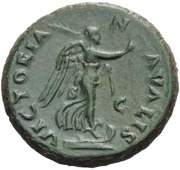 As - Titus VICTORIA NAVALIS S C; Victory, Rome, 72 reverse image
