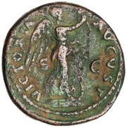 As - Titus VICTORIA AVGVST S C; Victory, Rome, 73 reverse image