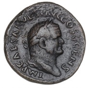 As - Vespasian VICTORIA AVGVST S C; Victory obverse image