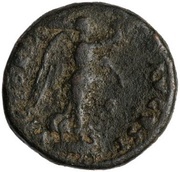 As - Vespasian VICTORIA AVGVST S C; Victory, Rome, 77-78 reverse image