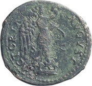 As - Titus VICTORIA AVGVST S C; Victory, Rome, 77-78 reverse image