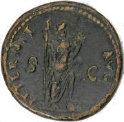 As - Titus AETERNIT AVG S C; Aeternitas, Rome, 80-81 reverse image