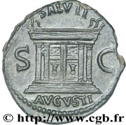 As - Domitian SALVTI AVGVSTI S C, Rome, 85 reverse image