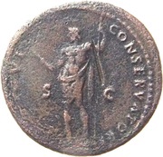 As - Domitian IOVI CONSERVATORI S C; Jupiter, Rome, 86 reverse image