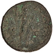 As - Domitian VIRTVTI AVGVSTI S C; Virtus, Rome, 86 reverse image