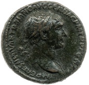 As - Trajan S P Q R OPTIMO PRINCIPI S C; Victory obverse image