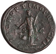 As - Trajan S P Q R OPTIMO PRINCIPI S C ARAB ADQVIS; Arabia, Rome, 112-114 reverse image