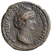 As - Faustina the Elder CERES SC; Ceres obverse image
