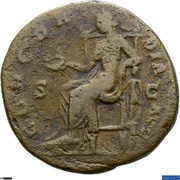 As - Faustina the Elder CONCORDIA AVG S C; Concordia, Rome, 138-141 reverse image