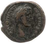 As - Antoninus Pius FORTVNA AVGVSTI COS II S C; Fortuna obverse image