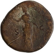 As - Faustina the Elder AETERNITAS S C; Juno, Rome, 141 reverse image