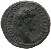 As - Antoninus Pius IMPERATOR II S C; Victory obverse image