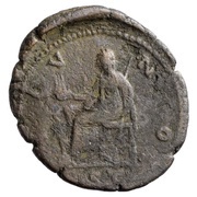 As - Faustina the Younger IVNO S C; Juno, Rome, 145-161 reverse image