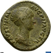 As - Faustina the Younger VENVS S C; Venus obverse image