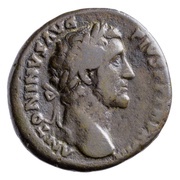 As - Antoninus Pius COS IIII S C; Hercules obverse image
