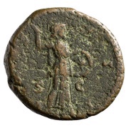 As - Marcus Aurelius COS III S C; Minerva, Rome, 170-171 reverse image