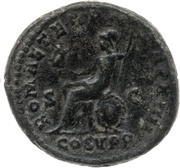 As - Commodus ROM AETER P M TR P XIIII COS V P P S C; Roma and Victory, Rome, 188-189 reverse image