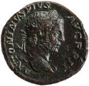 As - Caracalla VICTORIAE BRITTANNICAE S C; Victory obverse image