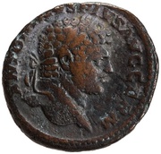 As - Caracalla P M TR P XVII IMP III COS IIII P P S C; Roma and Victory obverse image