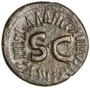 Dupondius C GALLIVS C F LVPERCVS IIIVIR A A A F F S C, Rome, 16 BC reverse image