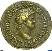 Dupondius - Nero VICTORIA AVGVSTI S C; Victory obverse image
