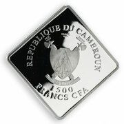 1500 Francs Black rhinoceros; large type obverse image