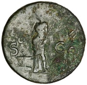 Dupondius - Vespasian PAX AVG S C; Pax, Rome, 71 reverse image