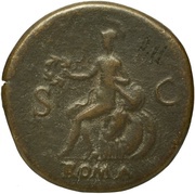 Dupondius - Vespasian ROMA S C; Roma, Rome, 71 reverse image