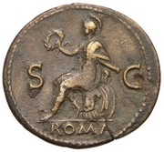 Dupondius - Titus ROMA S C; Roma, Rome, 77-78 reverse image