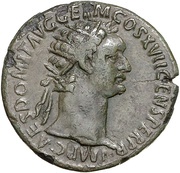Dupondius - Domitian S C; Victory obverse image